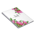 Monogram Elegant Floral Vintage Pretty Pink Peony