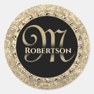 Monogram Elegant Gold Glam Seal