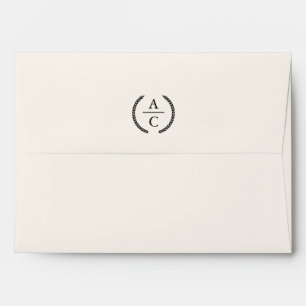 Monogram Elegant Ivory Envelope