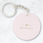 Monogram Elegant Minimal Blush Pink and Gold<br><div class="desc">A simple stylish custom monogram design in a gold modern minimalist typography on an elegant pastel blush pink background. The monogram initials and name can easily be personalised along with the feature line to make a design as unique as you are! The perfect bespoke gift or accessory for any occasion....</div>