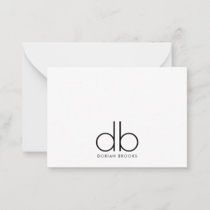Monogram Elegant Minimal Classic Modern Card