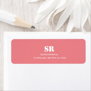 Monogram Elegant Pink Minimal 