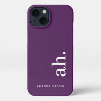 Monogram Elegant Purple Feminine Minimalist