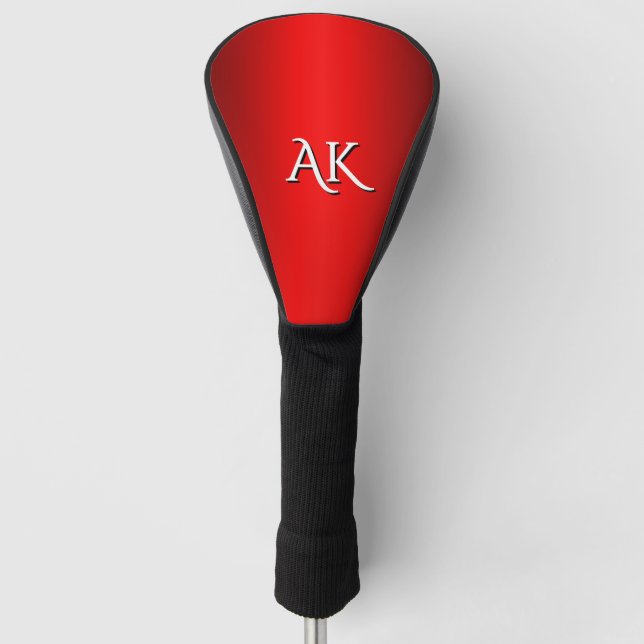 Monogram Elegant Red Gradient  Golf Head Cover (Front)