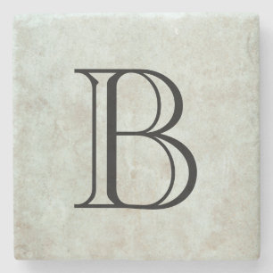 Monogram Elegant Stone Coaster