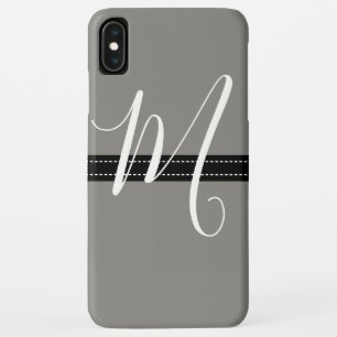 Monogram Elegant Titanium Solid Colour Case-Mate iPhone Case