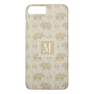 Monogram   Elephant Khaki Caravan Pattern iPhone 8 Plus/7 Plus Case