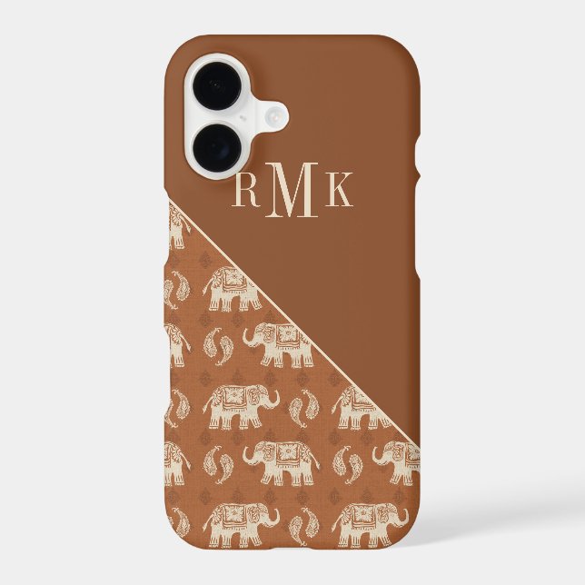 Monogram | Elephant Orange Caravan Pattern (Back)