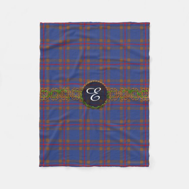 Monogram Elliot Tartan Fleece Blanket (Front)