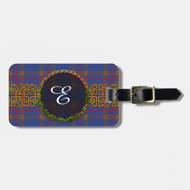 Monogram Elliot Tartan Luggage Tag (Front Horizontal)