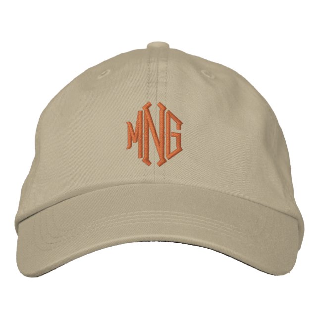 Monogram Embroidered Hat (Front)