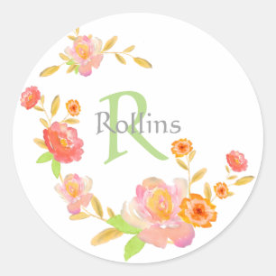 Monogram Envelope Seals and Stickers