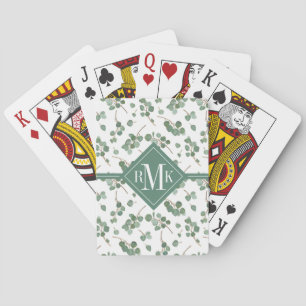 Monogram   Eucalyptus Silver Dollar Tree Foliage Playing Cards