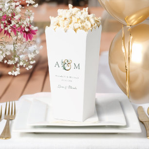 Monogram Eucalyptus Wedding Favour Box