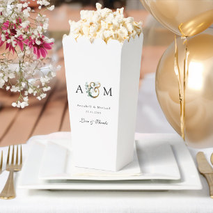 Monogram Eucalyptus Wedding Favour Box