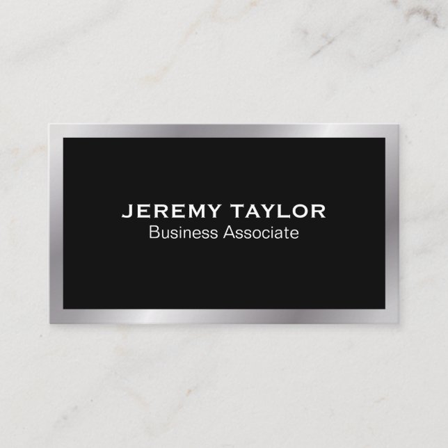 Monogram | Executive | Business Consultant Business Card (Front)