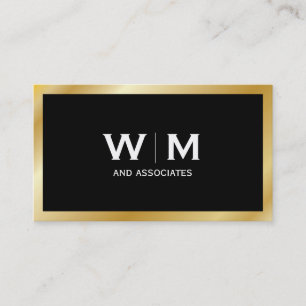 Monogram Executive Gold Business Card