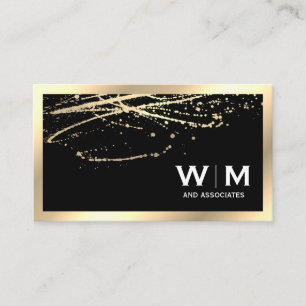 Monogram Executive Gold with Gold Spatter Business Card