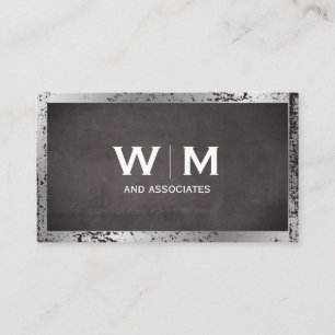 Monogram Executive Grunge Distressed Business Business Card