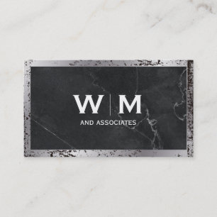 Monogram Executive Grunge Distressed Business Card