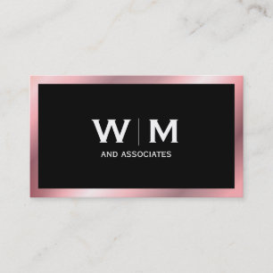 Monogram Executive (Rose Metallic) Business Card