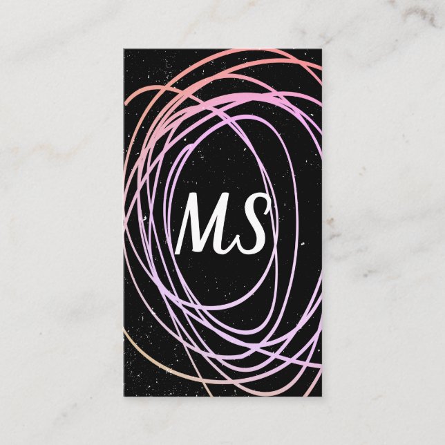 Monogram / Expressive (colourful) Business Card (Front)