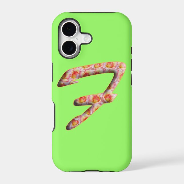 Monogram F in Roses Pattern Iphone cases (Back)