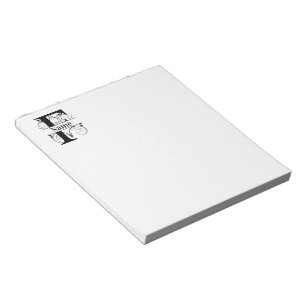 Monogram F Initial Stationary Desk Notepad