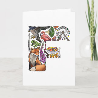 Monogram "F" note card