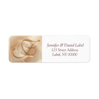 Monogram F Return Address Labels