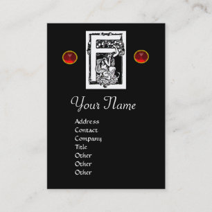 MONOGRAM F, RUBY BUSINESS CARD