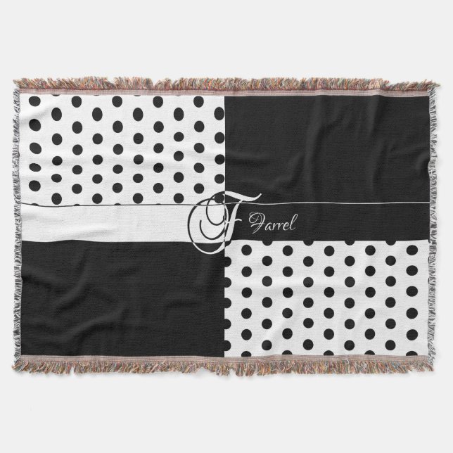 Monogram F Throw Blanket (Front)