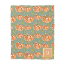 Monogram Fall Pumpkin Pattern