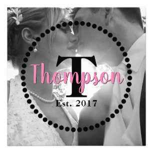 Monogram Family Name Photo Print