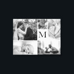 Monogram family Photo collage gallery Canvas Print<br><div class="desc">I was staring at a bare wall at home and I'm dreaming of doing a gallery wall. The thought of having to get different sized picture frames keeps on stopping me from moving forward with it. Do you have the same issue? So as an alternative for us I've created this...</div>