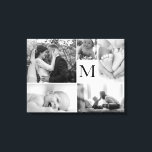 Monogram family Photo collage gallery Canvas Print<br><div class="desc">I was staring at a bare wall at home and I'm dreaming of doing a gallery wall. The thought of having to get different sized picture frames keeps on stopping me from moving forward with it. Do you have the same issue? So as an alternative for us I've created this...</div>
