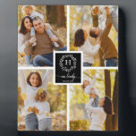Monogram Family Photo Collage Home Decor Plaque<br><div class="desc">Monogram Family Photo Collage Home Decor</div>