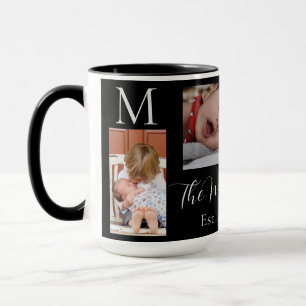Monogram Family Photo Collage Personalised Mug