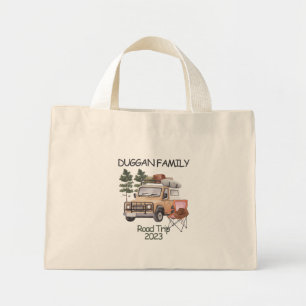 Monogram Family Road Trip Personalised Text Mini Tote Bag