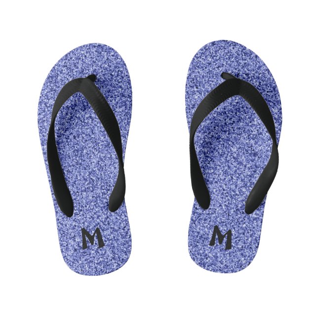Monogram  Faux Glitter Kid's Jandals (Footbed)
