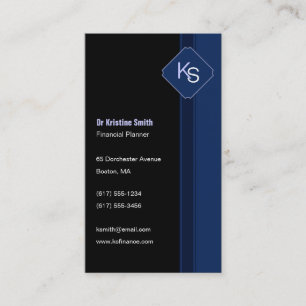 Monogram Financial Planner - Business Card
