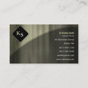 Monogram Financial Planner - Business Card