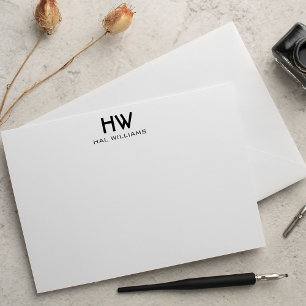 Monogram Flat Note Card