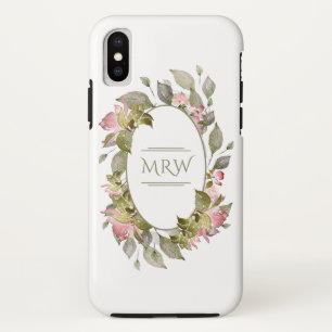 Monogram, Floral Case-Mate iPhone Case
