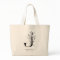Monogram Floral Custom Tote Bag - Single Letter J