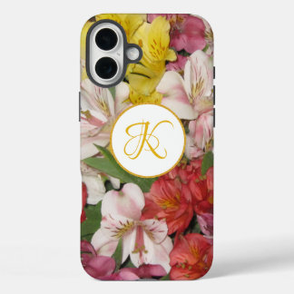 Monogram Floral Design Customised iPhone Case