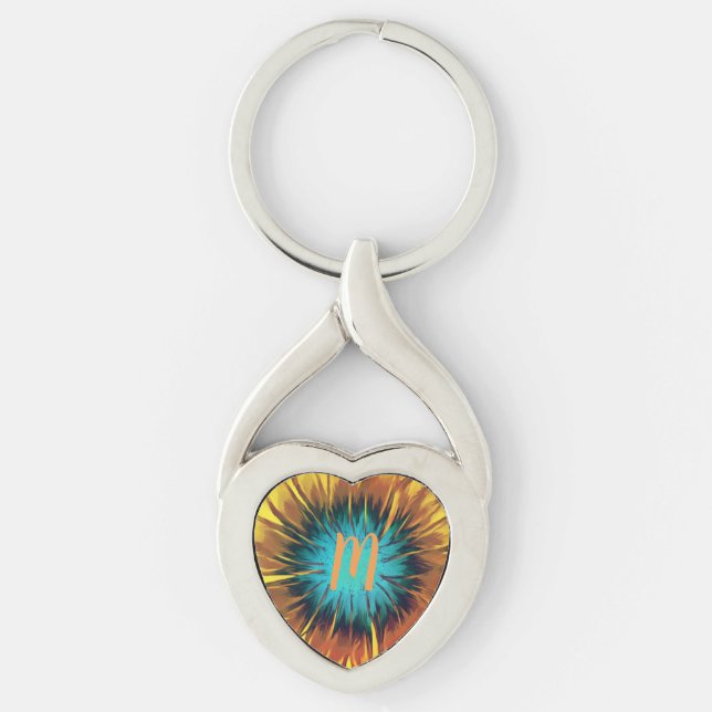 Monogram Floral Key Ring (Front)