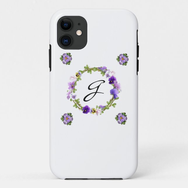 Monogram Floral Phone Case (Back)