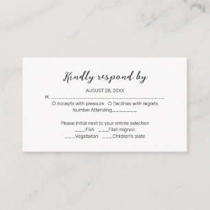 Monogram Floral Wedding RSVP Enclosure Card