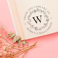Monogram & Floral Wreath From the Library of Book